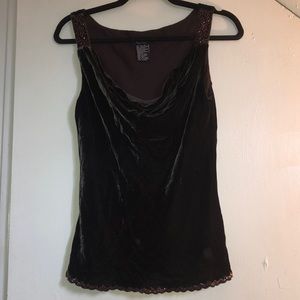 ECI Velvet Beaded Top